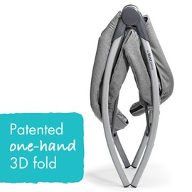 The First Years First Dreams Folding Baby Bassinet - Portable Crib for Travel - Bassinet Bedside Sleeper for Baby - White