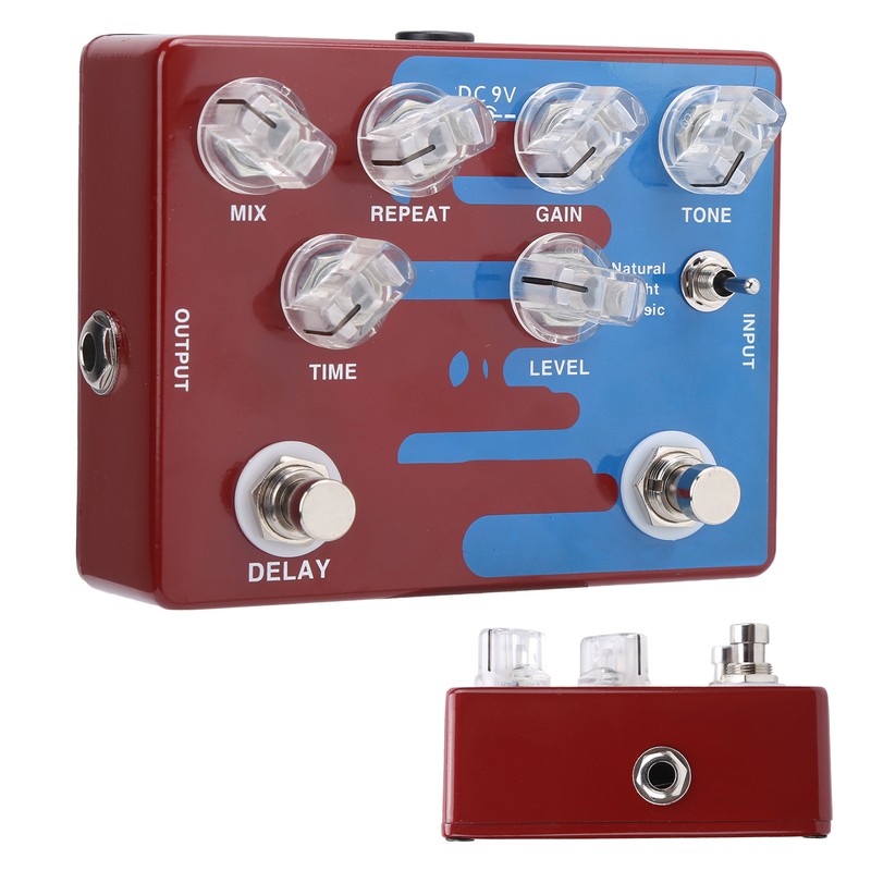 Distortion Delay Guitar Effect Pedal Digital with 3 Molds CP‑68