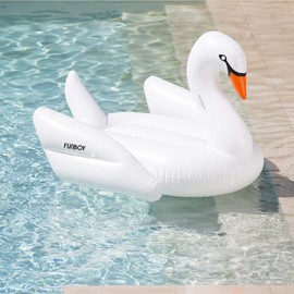 FUNBOY Giant Inflatable Swan Pool Float, Luxury Float for Summer Pool Parties and Entertainment