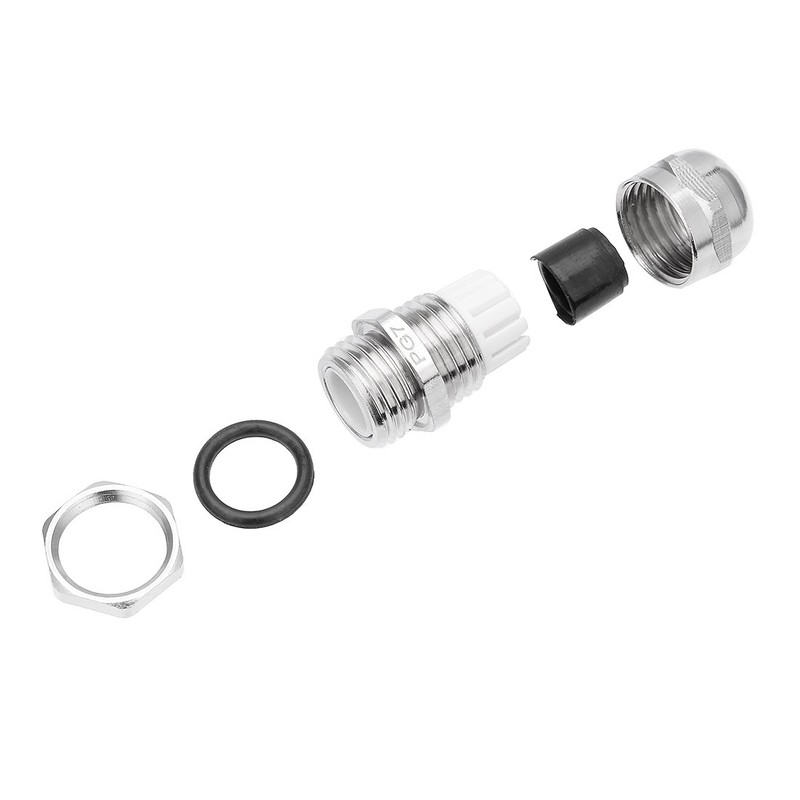 Sourcingmap Cable Gland PG7 Metal Waterproof Cable Glands Joints Adjustable