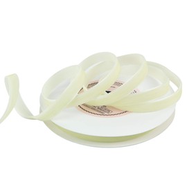 VATIN Beige Velvet Ribbon 3/8" Cream Premium Plush Velvet Woven Edge Velvet Ribbon for Christmas Tree,Gift Wrapping,Flower Bouquet,Wreath Decorations,Bow Making- 10 Yards