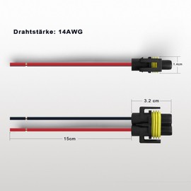 2 Stück H11 H8 881 880 Keramik Kabelbaum Weiblicher Adapter Buchsenstecker für Nebelscheinwerfer Scheinwerfer (H11 H8 Weiblich)