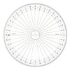 MINERVA Full Circle Protractor, Degree 360°, 20 cm, Transparent