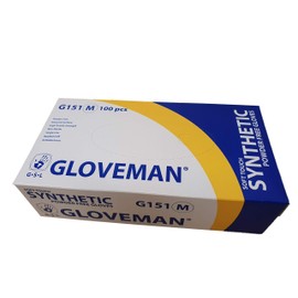 Gloveman Soft Touch Synthetic Powder Free Disposable Gloves (Box of 100) (Large)