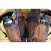 HILASON Brown 600D Poly Deluxe Horse Trail Riding Saddle Bag