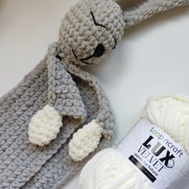 Chenille Wolle, Dunkel Beige, Loopncraft, 100g, Lux Velvet, Super Weiches Samtgarn