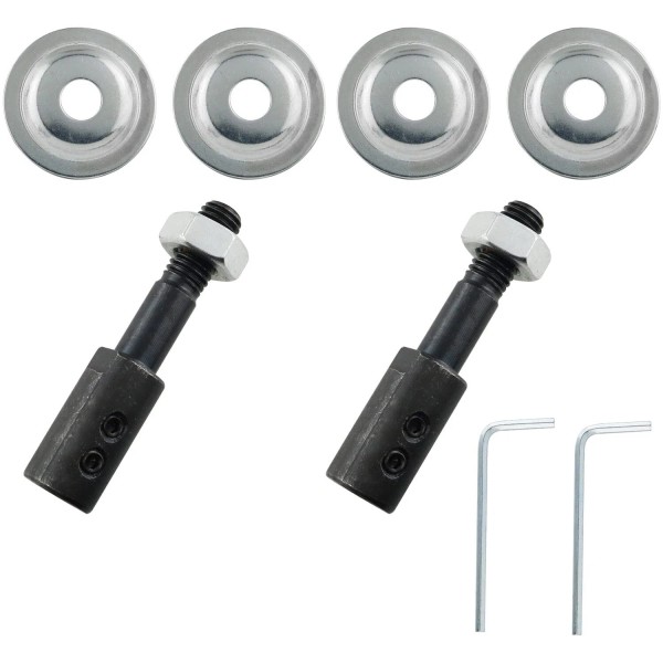WHYHKJ 2Sets 8mm Motor Arbor Adapter Bench Grinder Extension Shaft