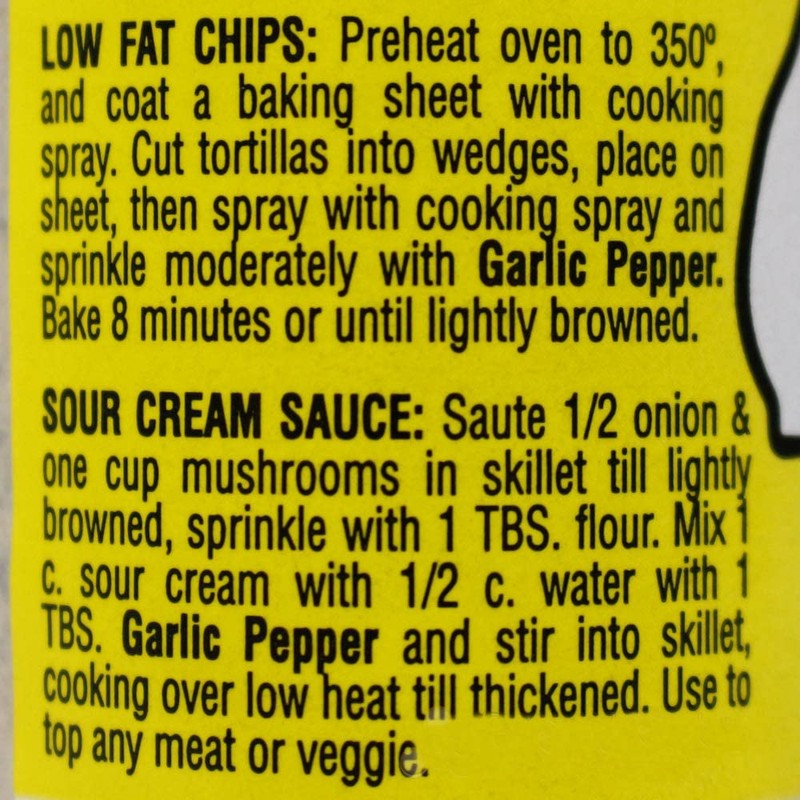 Obie Cue's Garlic Pepper Seasoning Double Strength No MSG Sugar