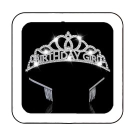 Brishow Rhinestone Birthday Tiaras Silver Crown Headband Crystal Crowns Sasha Set Bridal Wedding Hair Accessories for Women and Girls (silver queen)