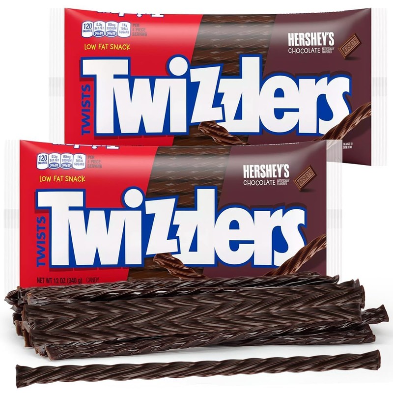 Twizzlers Chocolate Flavored Twists - Pack of 2-12 oz Bags