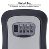 Key Lock Box Curved Aluminum Alloy Large Size Grey Wall