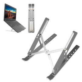 Banrique Computer Stand, Foldable, 6 Adjustable Levels, Lightweight Design, Heat Dissipation, Aluminum Alloy (Silver)