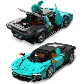 Sowide Super car Building Blocks and Construction Toy, Construction Toy Building Set for Kids Adults, Collectible Model Car Kits, 1:14 Scale Super Car Model Building Sets(1589 Pieces)