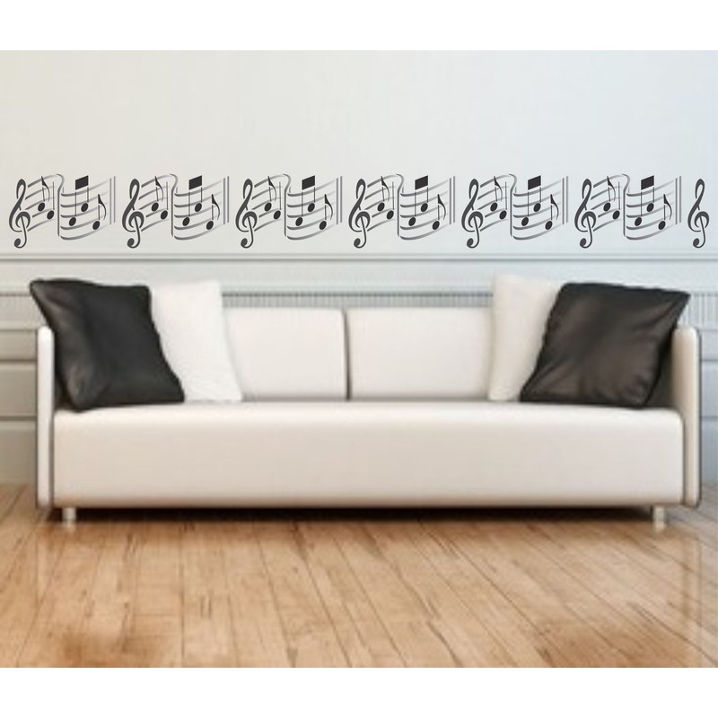 Music Stencil, 10 x 6.5 inch - Musical Notes Treble