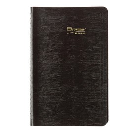 Brownline® 2026 Essential Weekly Planner, Appointment Book, 12 Months, January to December, Soft Cover, Twin-Wire Binding, Black, 8" x 5" (CB100.BLK-26)