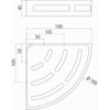 EMCO System 2 Corner Basket with Insert Corner Dimensions 180