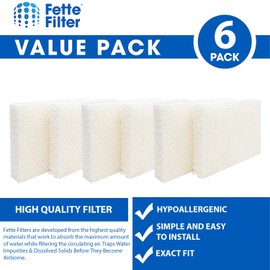 Humidifier Wick Replacement Filters Compatible with Vornado MD1-0002 for MD10002 MD10001 MD1-0001 EVAP1 EVAP3 Model 30/40/50 HU1-0021 Holmes HM250 HM405 HM406 HM725 Part # MD1-0002 MD1-0001 Pack of 6