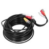 Portable CCTV Cable 3-In 1 Video Audio Power Cord BNC+RCA+DC