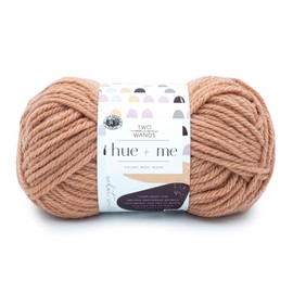 Lion Brand Hue + Me Yarn for Knitting, Crocheting, and Crafting, Bulky and Thick, Soft Acrylic and Wool Yarn, Bellini, (1-Pack)