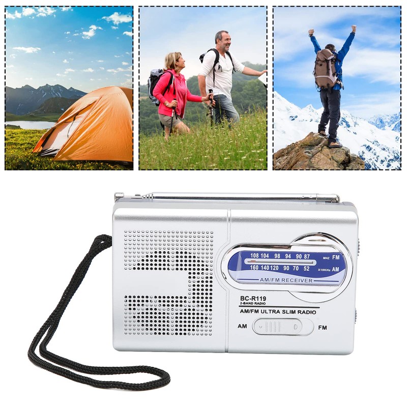 Radio de Bolsillo Portátil, Radio de Transistores Compacta Am FM