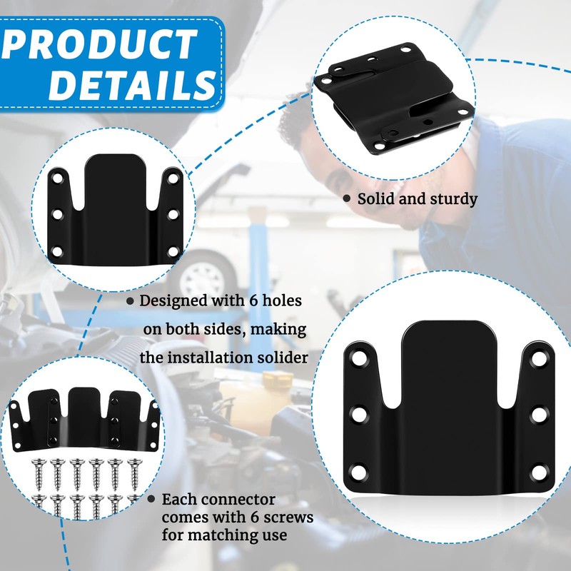 12 Pieces Universal Sectional Sofa Interlocking Metal Couch Connectors Furniture