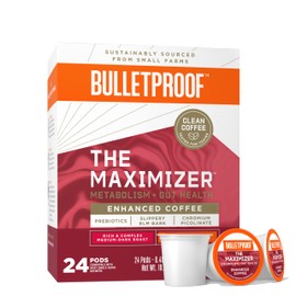 Bulletproof The Maximizer Single-Serve Coffee Pods, 24 Count, Clean Coffee with Metabolism and Gut Health Support