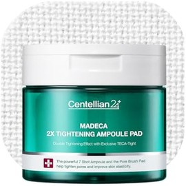 Centellian 24 Madeca Double Tightening Ampoule Pad (5.58fl oz x 60 pcs) - Pore Minimizer, Hydrating & Exfoliating Pads for Smoother Skin Texture, Vegan Certified, Korean Skin Care