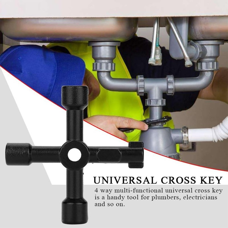 MEXRUMI Universal Cross Key 4-Way Multifunctional Utilities Key Universal 4-Way