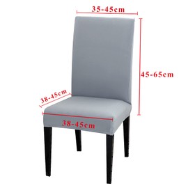 MOLVCE Covers for Chairs, Set of 4, Stretch Chair Covers, Universal Polyester Chair Covers for Dining Room, Hotel, Banquet, Party Decoration, Wedding, Light Grey
