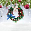 Christmas Front Door Wreath Funny Santa Claus Leg Decor Christmas