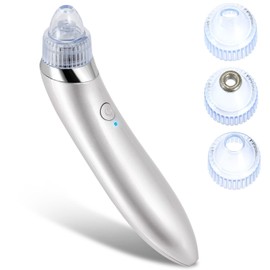 Adorishe Blackhead Electric Multifunction Facial Pore Cleanser Removal Skin Peeling Acne Remover Comedo Suction Vacuum Acne Comedone Extractor Machine Tool (White-B)