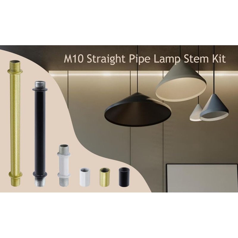 KUMGROT 2.76"/70mm Ceiling Light Extension Rod Straight Pipe Lamp Stem