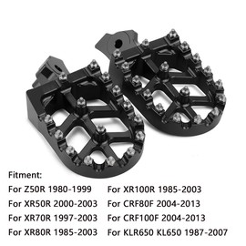 IUVWISN Dirt Bike Foot Pegs,Wider Motorcycle Footpegs CNC for CRF 50 CRF70 CRF80 CRF100 XR50 XR70 XR80 XR100 CRF 70 80 100 XR 50 70 80 100 Z50R Black