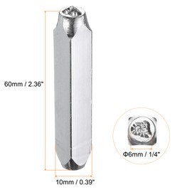 sourcing map 1/4" (6mm) Punch Stamp 40Cr Alloy Steel, Cute Bear Pattern Punch Tool Punch Press Tool for Metal Plastic Wood Leather