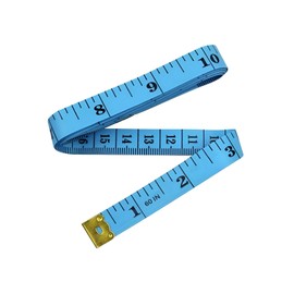 NAVZA® Dual-Sided Durable Measuring Tape for Body and Waist Measurements 150 Centimeters 60 Inches White Tailor Clothes Fabric Sewing Accessories Tape Measure Rulers (Blue/Black)