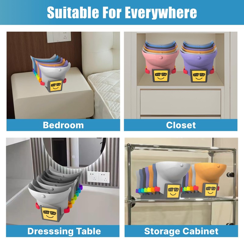 BRUBEQO Hat Organizer Hat Rack Stand 2-Pack,Hold Up to 14