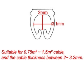 JZK 150pcs 1.5mm² Cable Identification Numbers Set, 0-9 Wire Markers, 1.5mm Color Coding Labels, Cable Markers, Numbers, Wire Numbering Kit, Cable Number Clips
