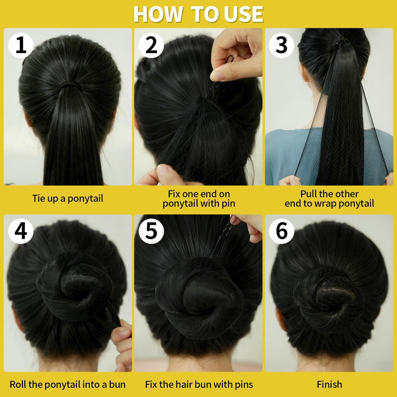 Fandamei Hair Bun Maker Set- 7 PCS Hair Donuts for