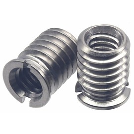 HITHUT Stainless Steel 1/4"-20 Female to 3/8"-16 Male Convert Screw Adapter 2 Pieces 12.5mm Height