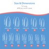 GazePlus Nail Tips, 600Pcs 12-size Medium Stiletto Fake Nail Tips,