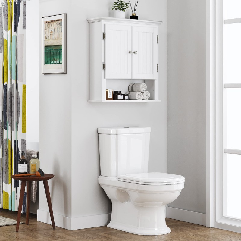 UTEX Bathroom Cabinet Wall Mounted, Wood Hanging Cabinet, Wall Cabinets