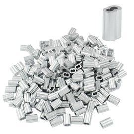 Murtenze 250Pcs 1/16" Wire Rope Sleeve, Aluminum Cable Crimp Sleeves, Crimping Loop Sleeve for Cable and Wire Rope Crimp Double Barrel Crimp Sleeves(M1.5-1/16")
