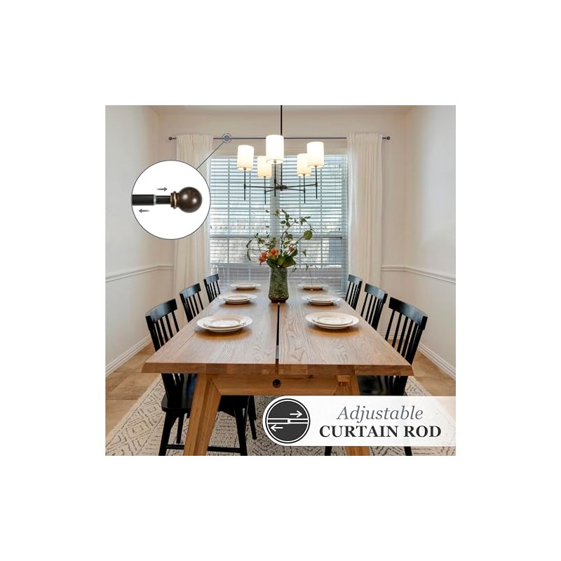 Kenney Chelsea, bola barra de cortina de ventana, Bronce, 71.12-121.92