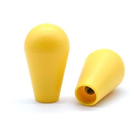 Arcity 2 Pcs Arcade Joystick Bat Top Ball Top Oval Handle Knob American Type Replacement for Zippy SANWA SEIMITSU Arcade1up Machine Console Cabinet Yellow and Yellow DIY Durable New