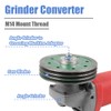 Mesee Angle Grinder to Grooving Machine Adapter, M14 Thread Quick