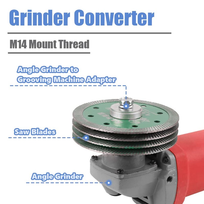 Mesee Angle Grinder to Grooving Machine Adapter, M14 Thread Quick