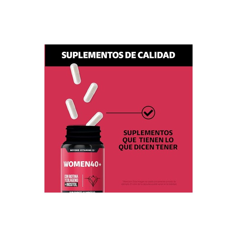Beyond Vitamins Women Biotina Inositol Colágeno Isoflavonas Soya Probióticos Activos
