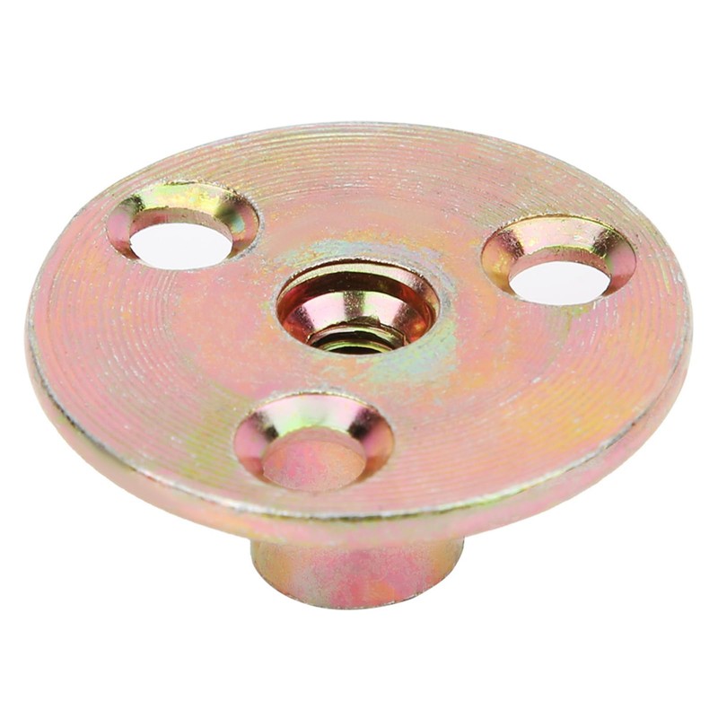 Pack of 5 Iron Plate Nuts, Flange Nut, 3 Holes,