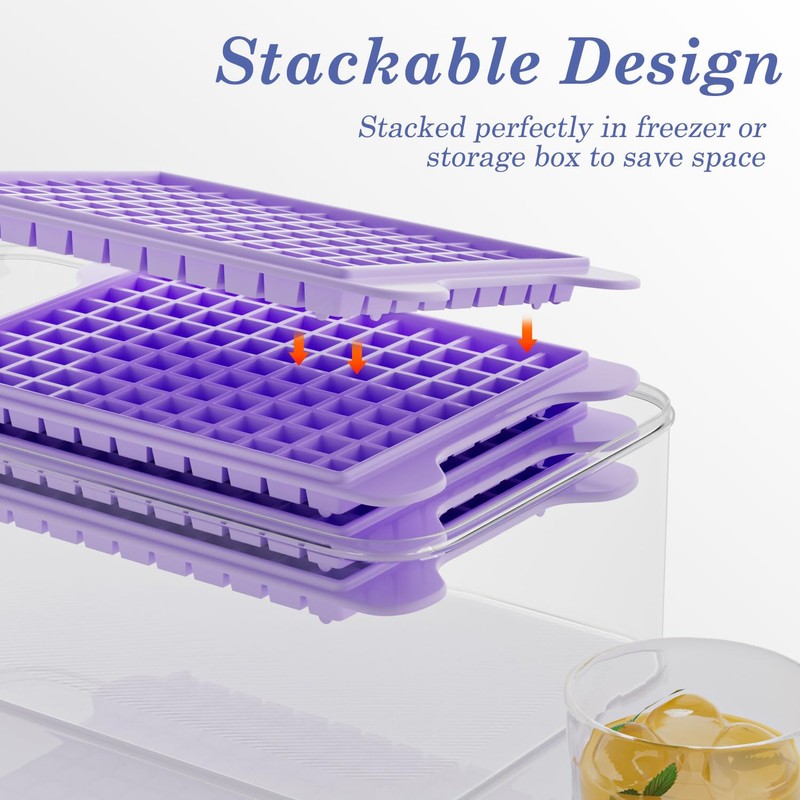 Mini Ice Cube Tray for Freezer: GGUW Nugget Ice Cube