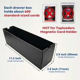 Fageverld Trading Card Storage Box, Collector Cardboard Card Box with 40 Dividers for MTG TCG Magic Baseball Sports Cards Collection, 6 Drawers